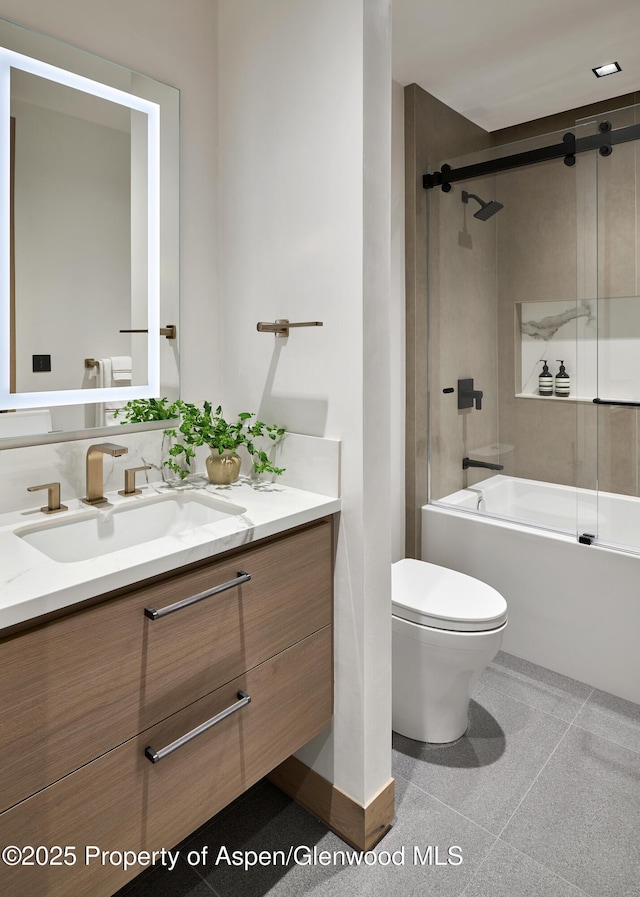 411 Pearl Ct, Aspen, CO 81611 - full bathroom with vanity and shower / bath combination with glass door