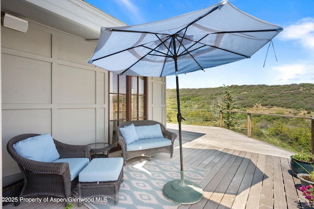 2240 Old Herron Rd, Basalt, CO 81621 - deck featuring a view of trees