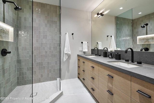 1271 Ute Ave, Aspen, CO 81611 - bathroom with walk in shower and double vanity