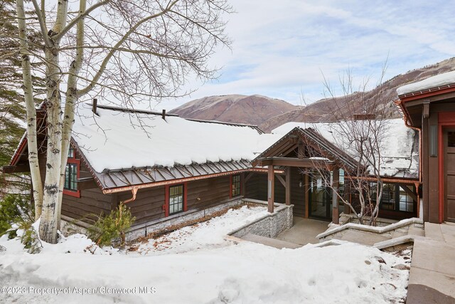 1271 Ute Ave, Aspen, CO 81611 - yard layered in snow with a mountain view