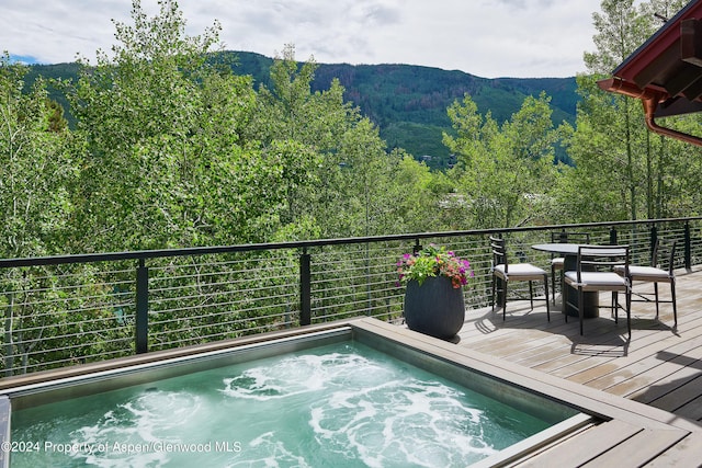 1271 Ute Ave, Aspen, CO 81611 - view of swimming pool featuring a forest view and a mountain view