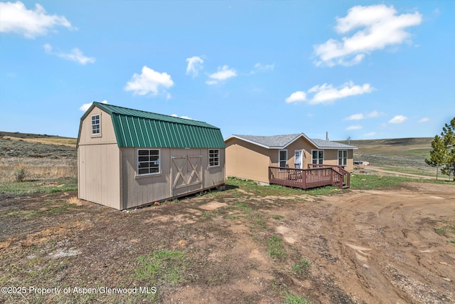 view of shed