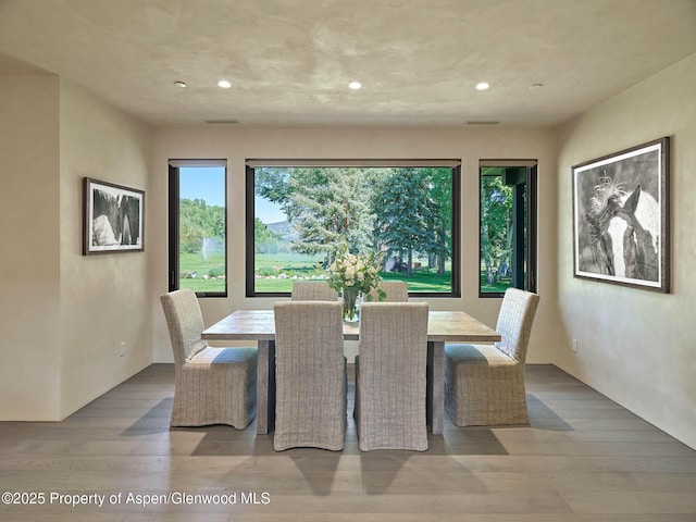 3333 Snowmass Creek Rd, Snowmass, CO 81654 - dining room with recessed lighting and light wood-style flooring