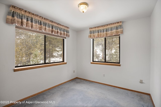 carpeted empty room with a wealth of natural light