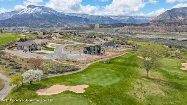 63 Meadow Creek Ct, Battlement Mesa, CO 81635 - aerial view featuring a residential view, a mountain view, and golf course view