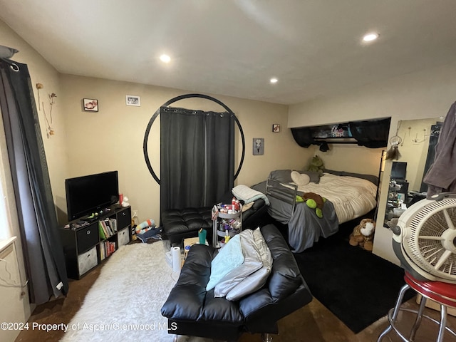 bedroom featuring recessed lighting