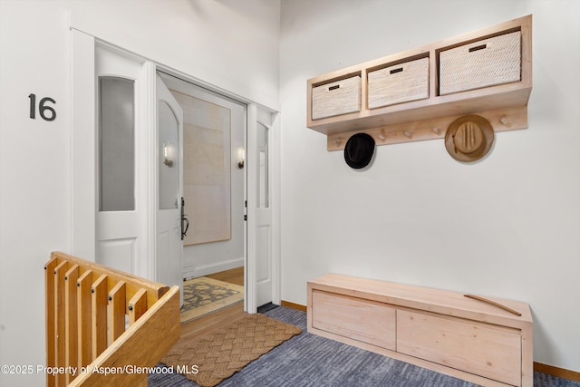 mudroom featuring baseboards