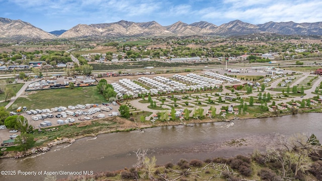 329 River Frontage Rd # 14, Silt, CO 81652 - aerial view of property and surrounding area featuring a water and mountain view