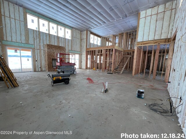 misc room featuring a high ceiling