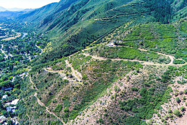 921 W 9th St, Glenwood Springs, CO 81601 - drone / aerial view featuring a mountain view