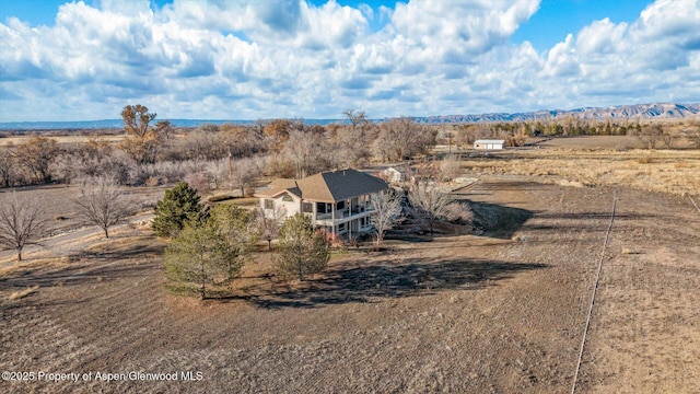 bird's eye view with a rural view