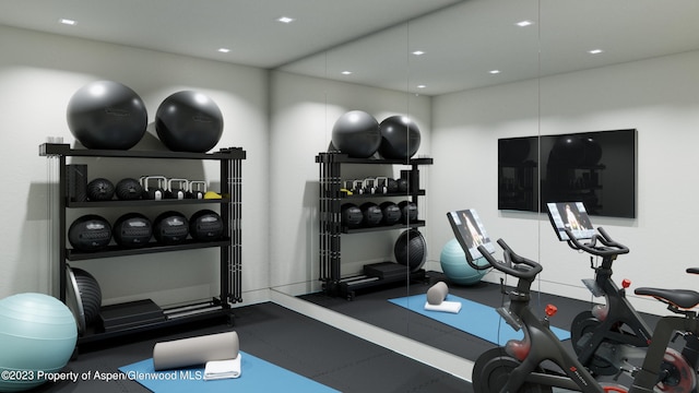 view of workout area