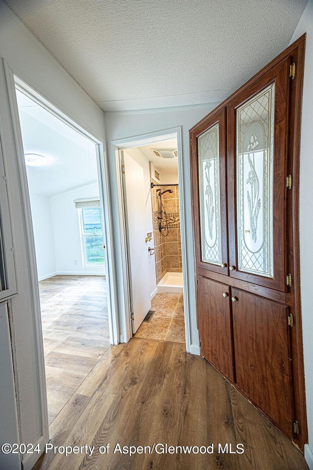 261 Ellis Ave, Maybell, CO 81640 - entryway with a textured ceiling and wood finished floors