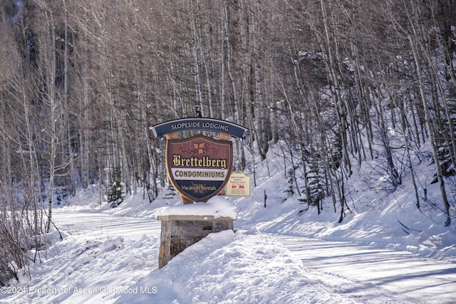 view of community sign