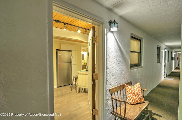 11101 County Road 117 Unit 3D, Glenwood Springs, CO 81601 - corridor with a textured wall and light wood-type flooring