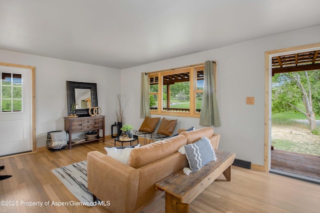 456 County Road 294, Rifle, CO 81650 - living area featuring healthy amount of natural light, light wood finished floors, and baseboards