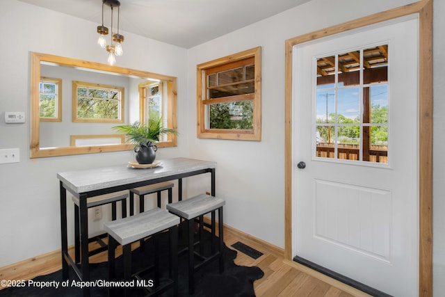 456 County Road 294, Rifle, CO 81650 - dining room featuring wood finished floors and baseboards