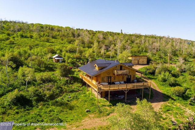200 Forest Dr, Carbondale, CO 81623 - view from above of property with a heavily wooded area