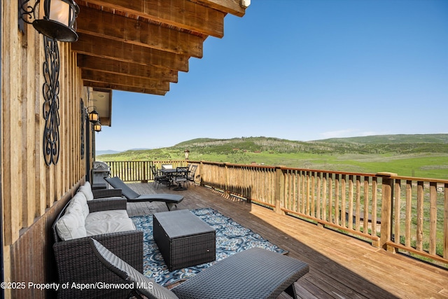 200 Forest Dr, Carbondale, CO 81623 - wooden deck with outdoor dining space