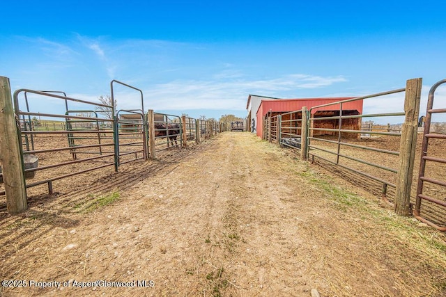 1020 Thompson Way, Craig, CO 81625 - exterior space featuring dirt driveway, an exterior structure, and a rural view
