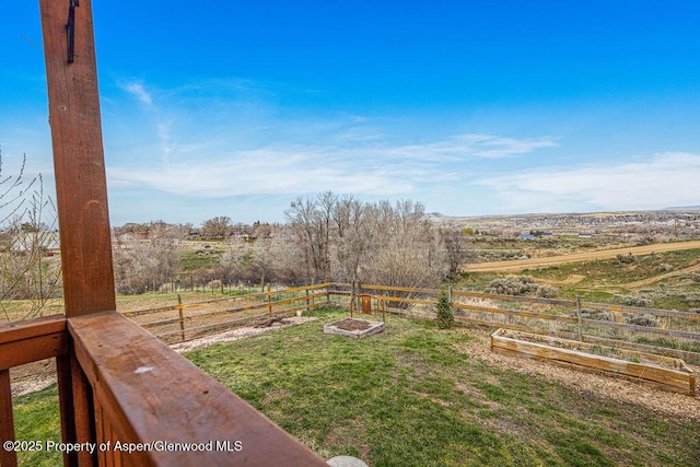 1020 Thompson Way, Craig, CO 81625 - view of yard featuring a rural view, fence, and a garden