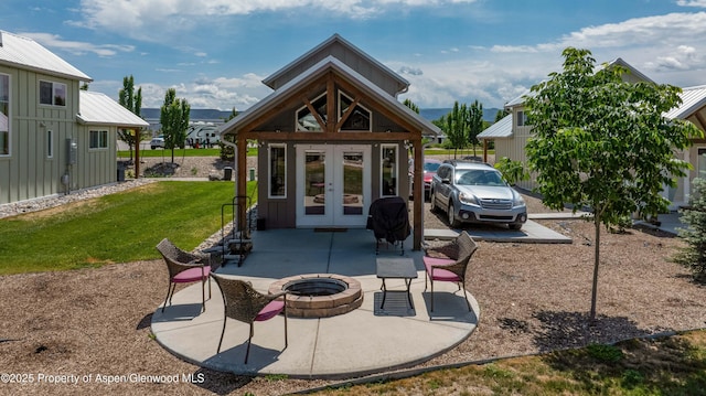 329 River Frontage Rd # 65, Silt, CO 81652 - view of patio with an outdoor fire pit and french doors