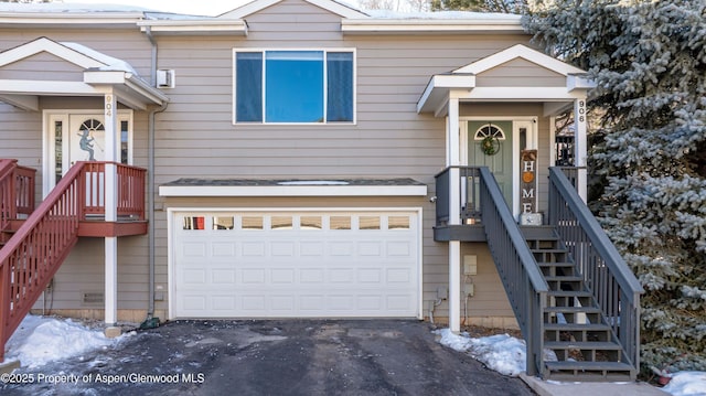 view of front facade with a garage