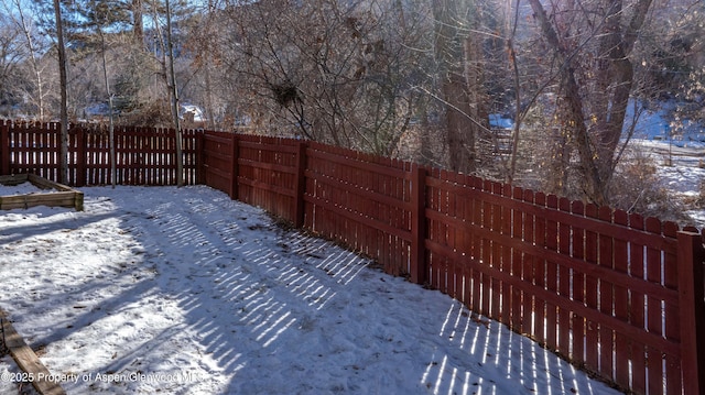 view of snowy yard