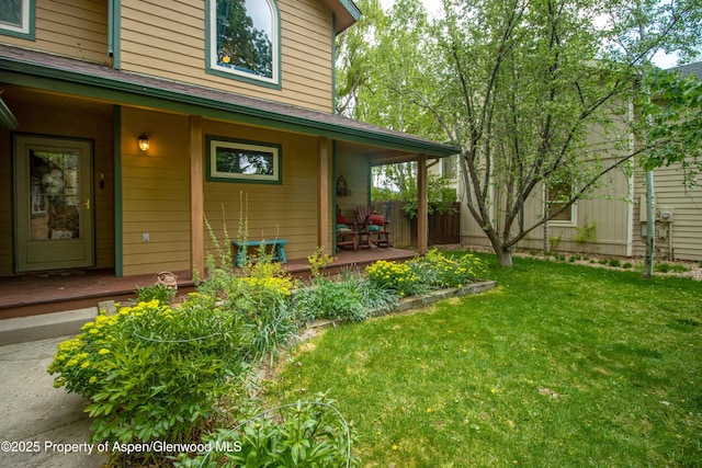 170 Deer Run, Carbondale, CO 81623 - view of yard featuring a porch