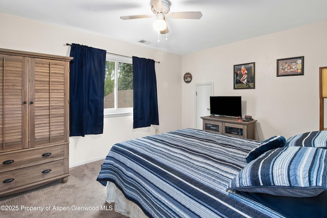 170 Deer Run, Carbondale, CO 81623 - carpeted bedroom with ceiling fan and baseboards