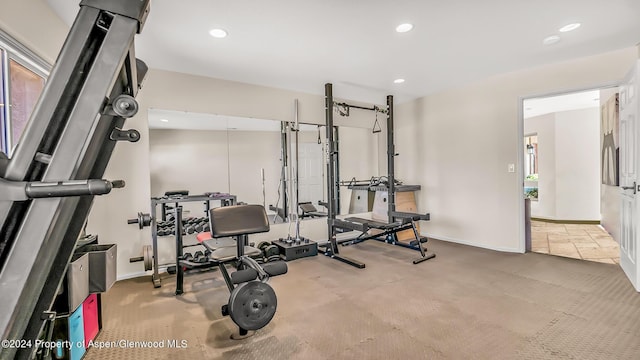 view of exercise room