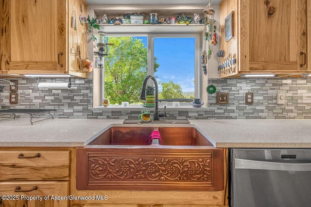 550 County Road 22, Craig, CO 81625 - kitchen with dishwasher, decorative backsplash, and healthy amount of natural light