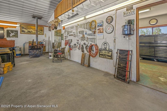 550 County Road 22, Craig, CO 81625 - garage with a wood stove