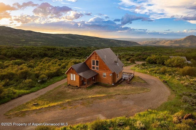 1349 Eagle Loop, Craig, CO 81625 - aerial view at dusk of a mountain view