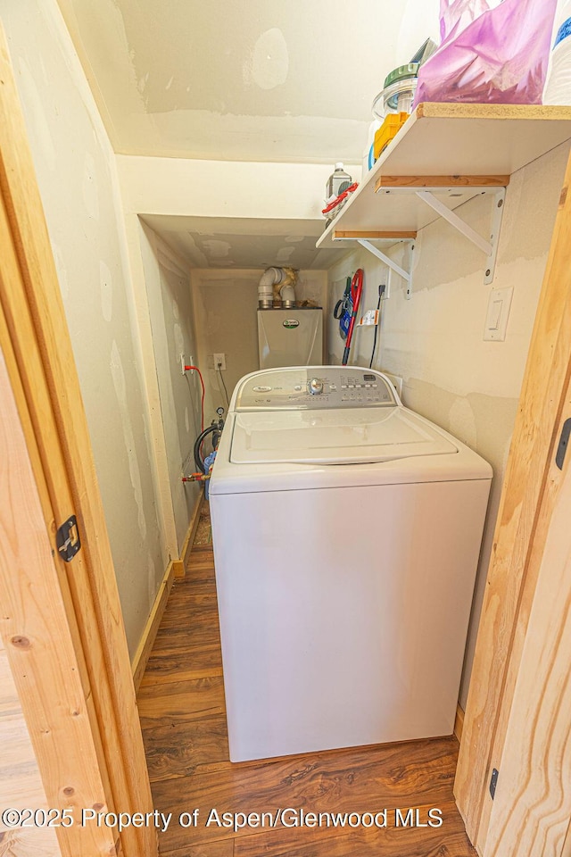 1349 Eagle Loop, Craig, CO 81625 - washroom with washer / dryer and wood finished floors