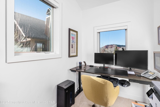 office area with a wealth of natural light