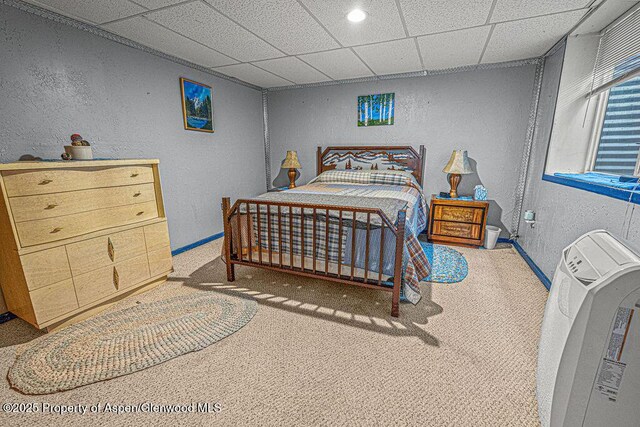 1097 Kowach Dr, Craig, CO 81625 - bedroom with a textured wall, baseboards, and a paneled ceiling