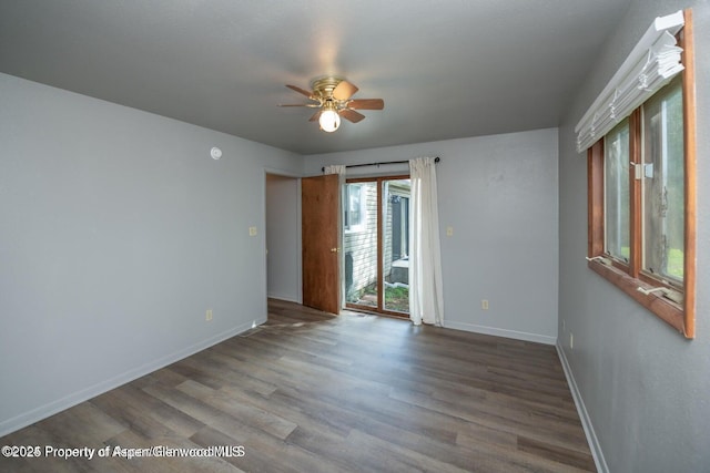 750 Breeze St, Craig, CO 81625 - unfurnished room with ceiling fan and wood finished floors