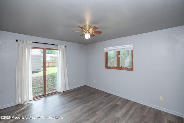 750 Breeze St, Craig, CO 81625 - unfurnished room featuring ceiling fan and wood finished floors