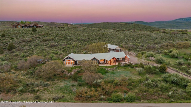 220 Sam Grange Ct, Eljebel, CO 81623 - aerial view at dusk of a mountain view and a view of rural / pastoral area