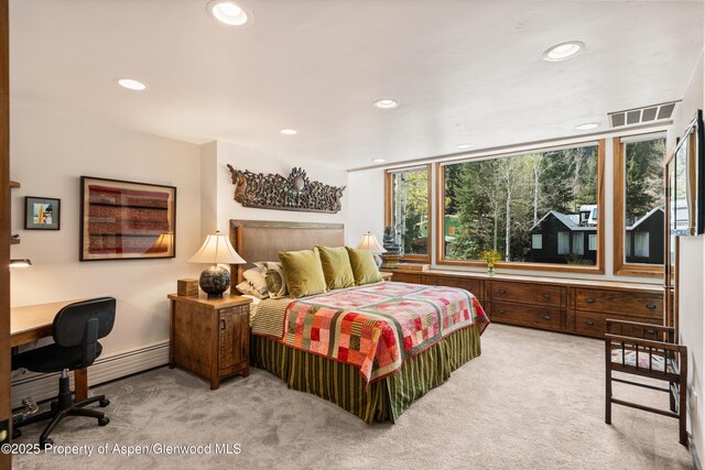 926 Waters Ave # 203, Aspen, CO 81611 - carpeted bedroom featuring recessed lighting and a desk