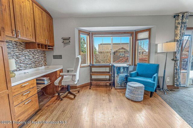 352 Lake View Rd, Hayden, CO 81639 - home office with plenty of natural light, light wood-type flooring, and baseboards