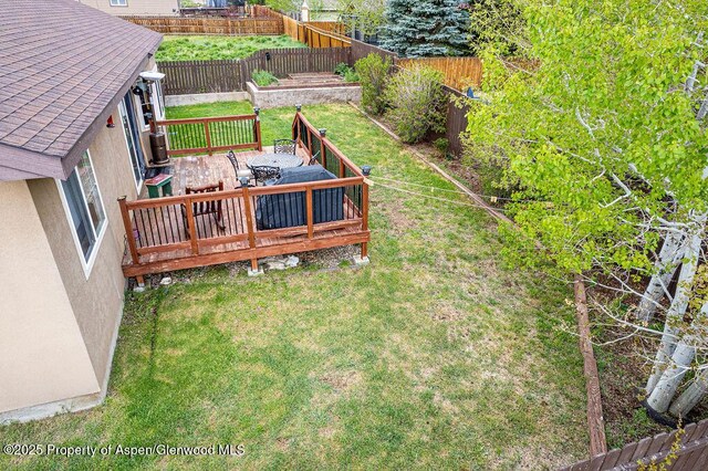 352 Lake View Rd, Hayden, CO 81639 - view of yard with a wooden deck