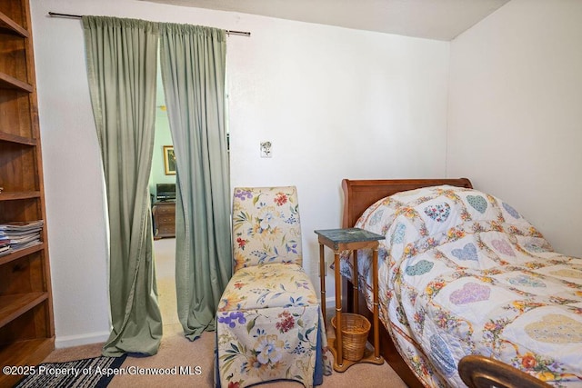 view of carpeted bedroom