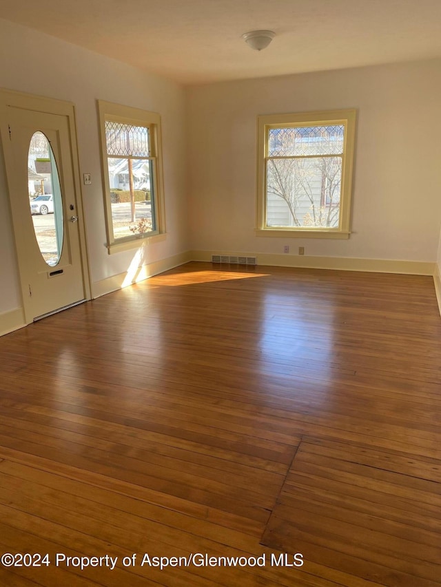 interior space featuring dark hardwood / wood-style flooring