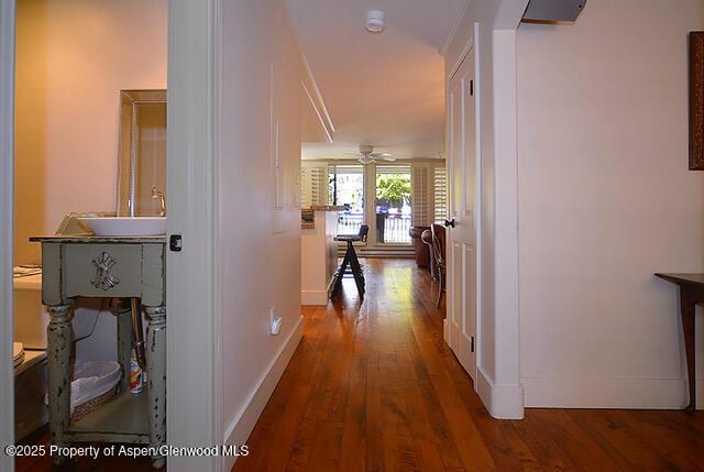 800 E Hopkins Ave Unit A-1, Aspen, CO 81611 - corridor featuring wood finished floors and baseboards