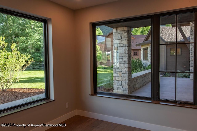115 Sundance Trl, Carbondale, CO 81623 - doorway to outside with healthy amount of natural light and wood finished floors