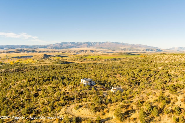 aerial view featuring a mountain view