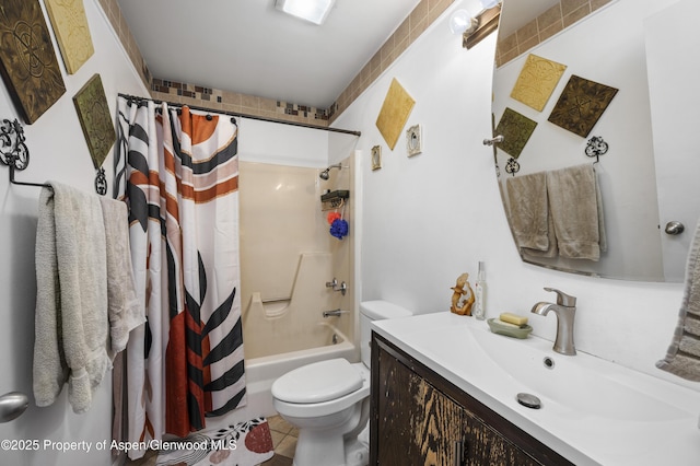 1617 W 7th St, Rifle, CO 81650 - bathroom featuring vanity, shower / tub combo, and tile patterned floors