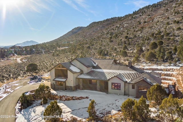 603 Dry Park Rd, Glenwood Springs, CO 81601 - drone / aerial view with a mountain view